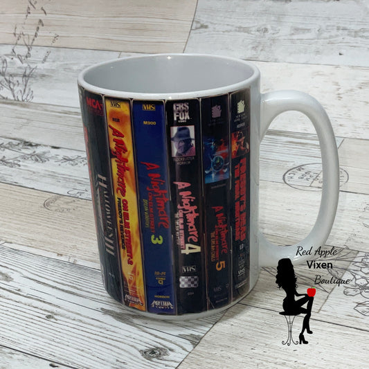 Horror VHS Collection Coffee Mug - Sassy Chick Clothing