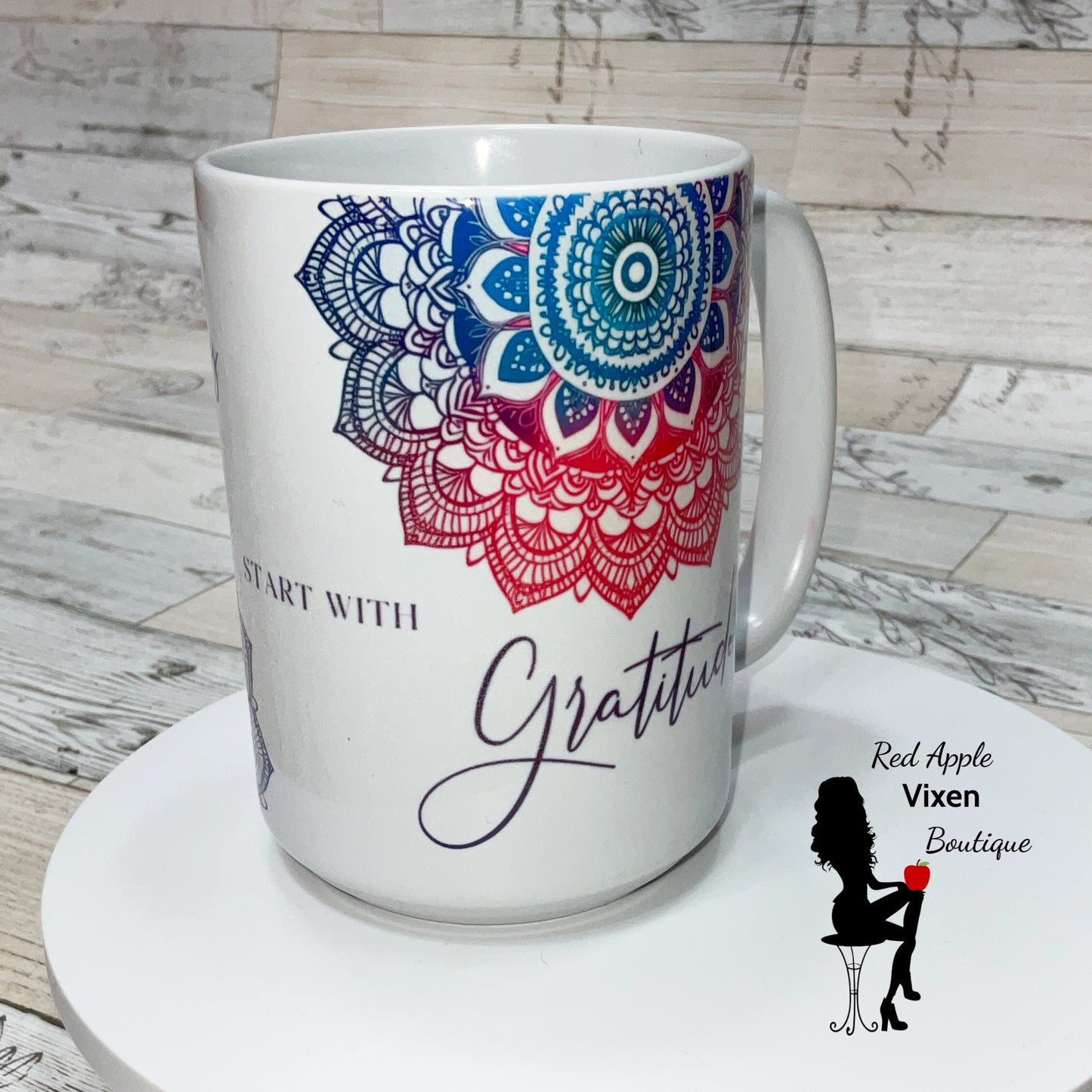 Mandala Gratitude Coffee Mug - Sassy Chick Clothing
