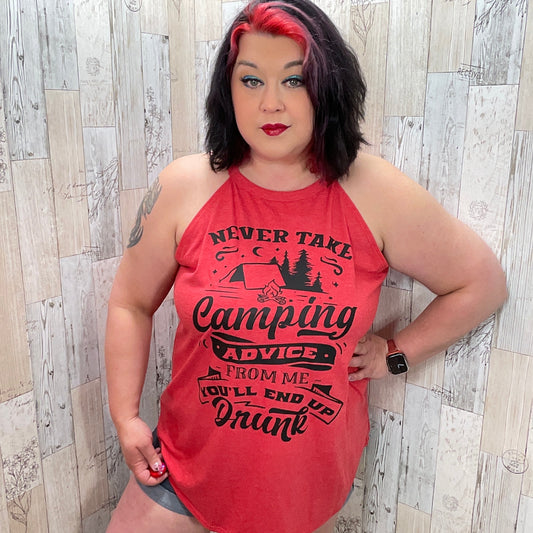 Camping Advice Rocker Graphic Tank - Sassy Chick Clothing