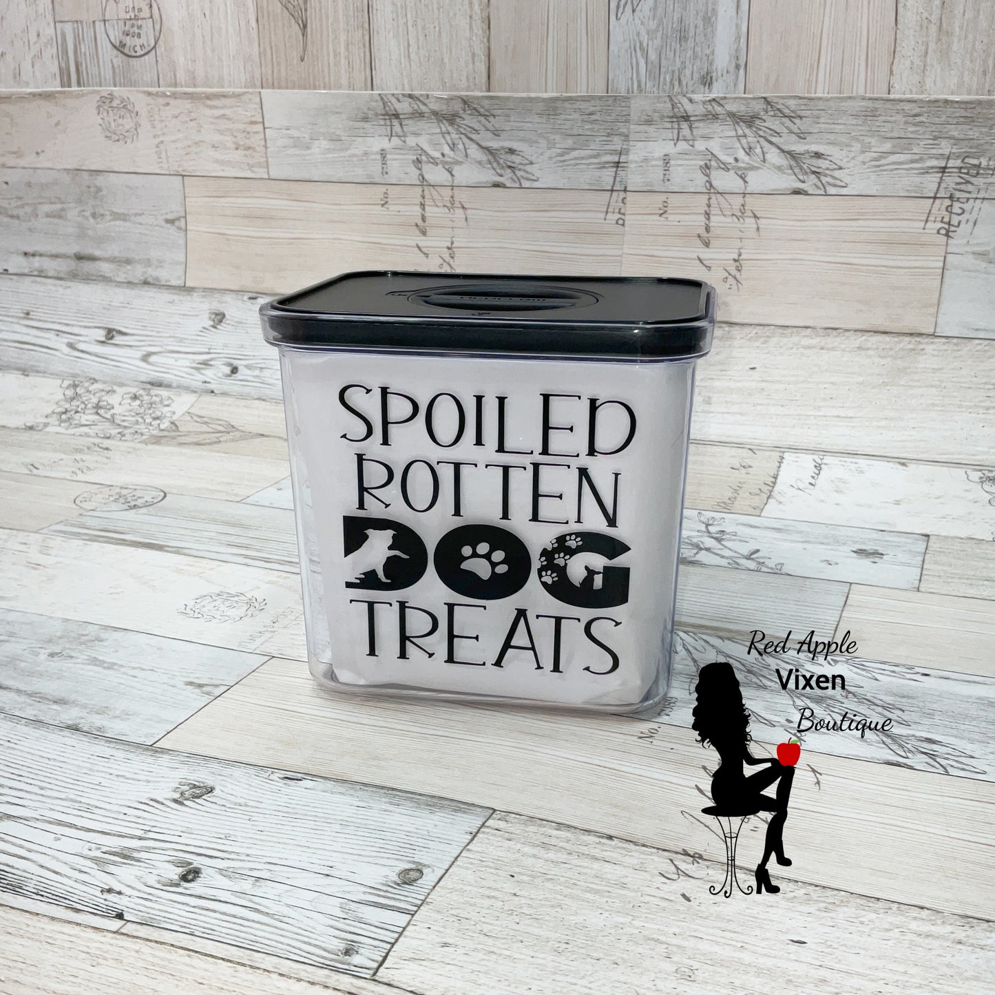 Spoiled Rotten Dog Treats Canister - Sassy Chick Clothing