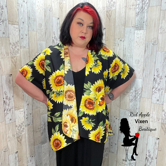 Sunflower Poncho - Sassy Chick Clothing