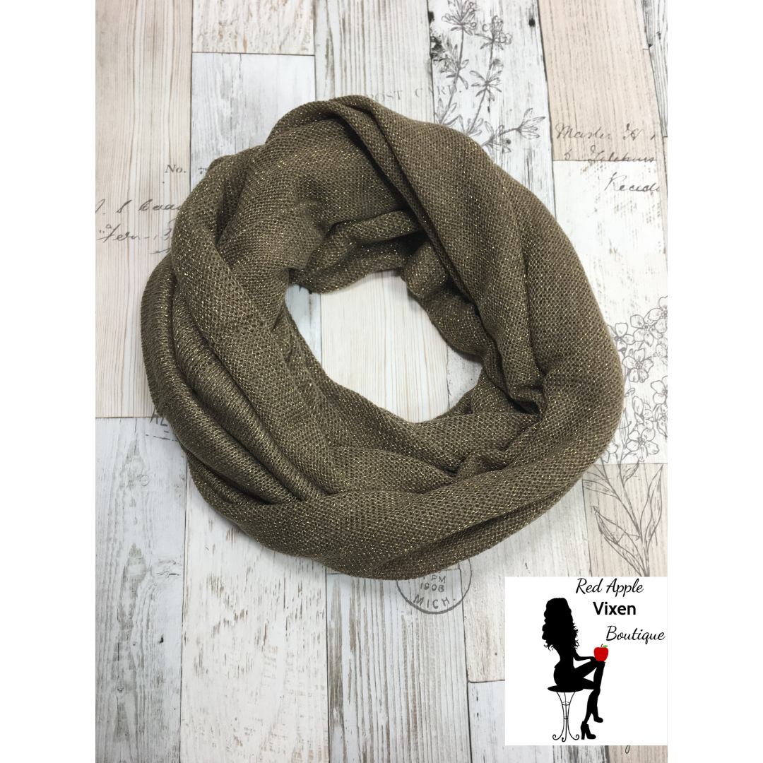 Glitter Accent Infinity Scarves - Sassy Chick Clothing