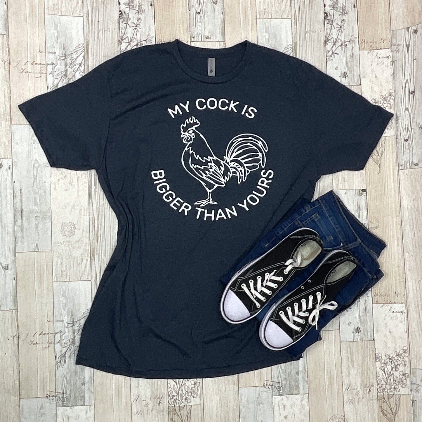 My Rooster is Bigger Than Yours Graphic Tee - Sassy Chick Clothing