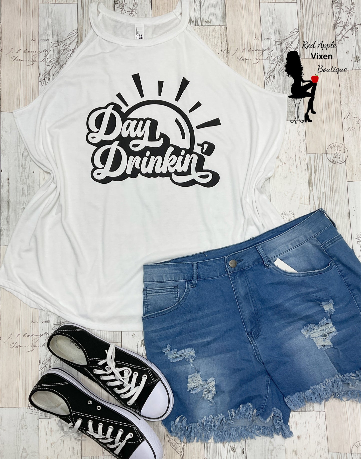 Day Drinkin' Graphic Rocker Tank - Sassy Chick Clothing