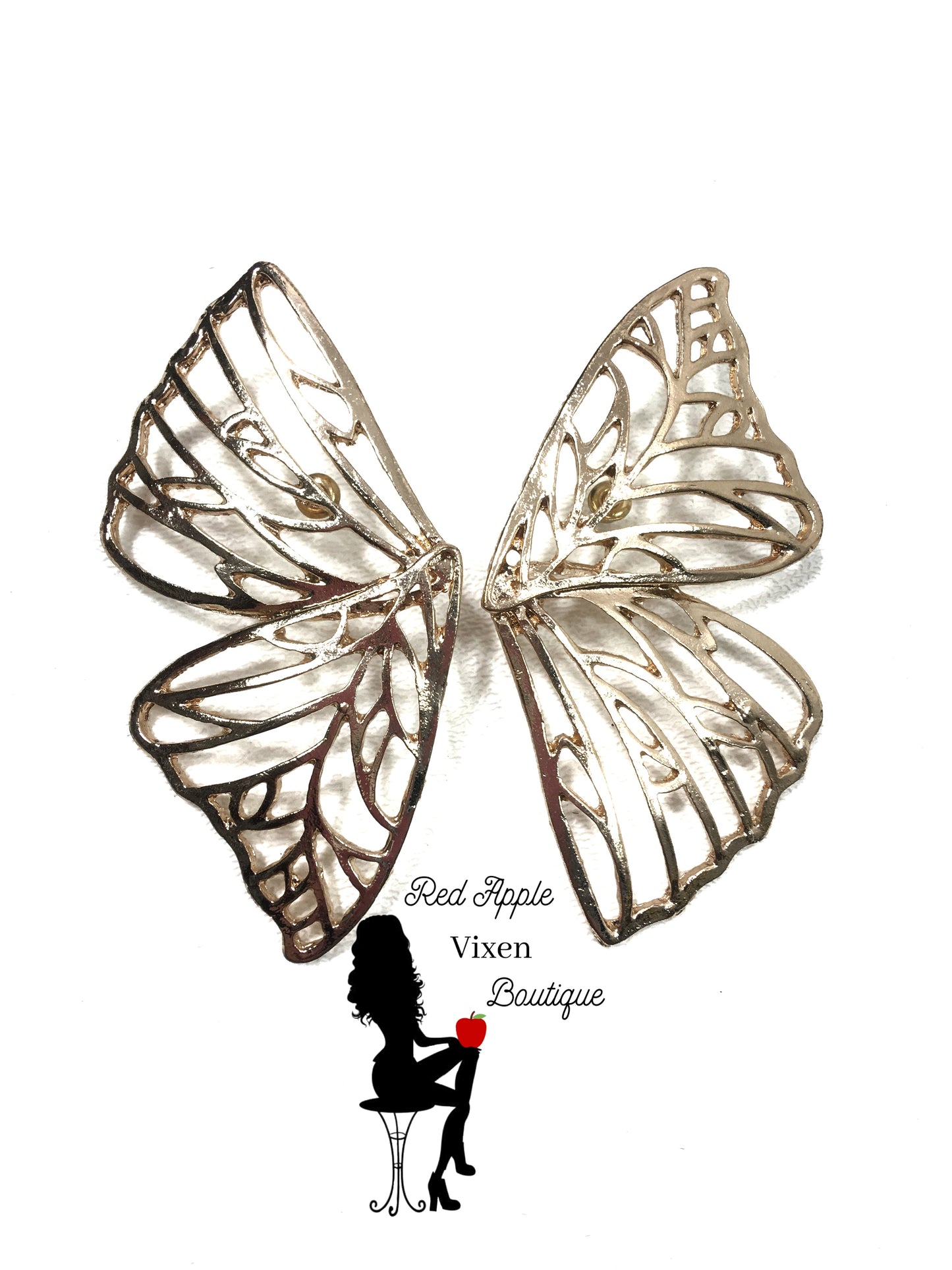 Butterfly Wing Earrings - Red Apple Vixen Boutique