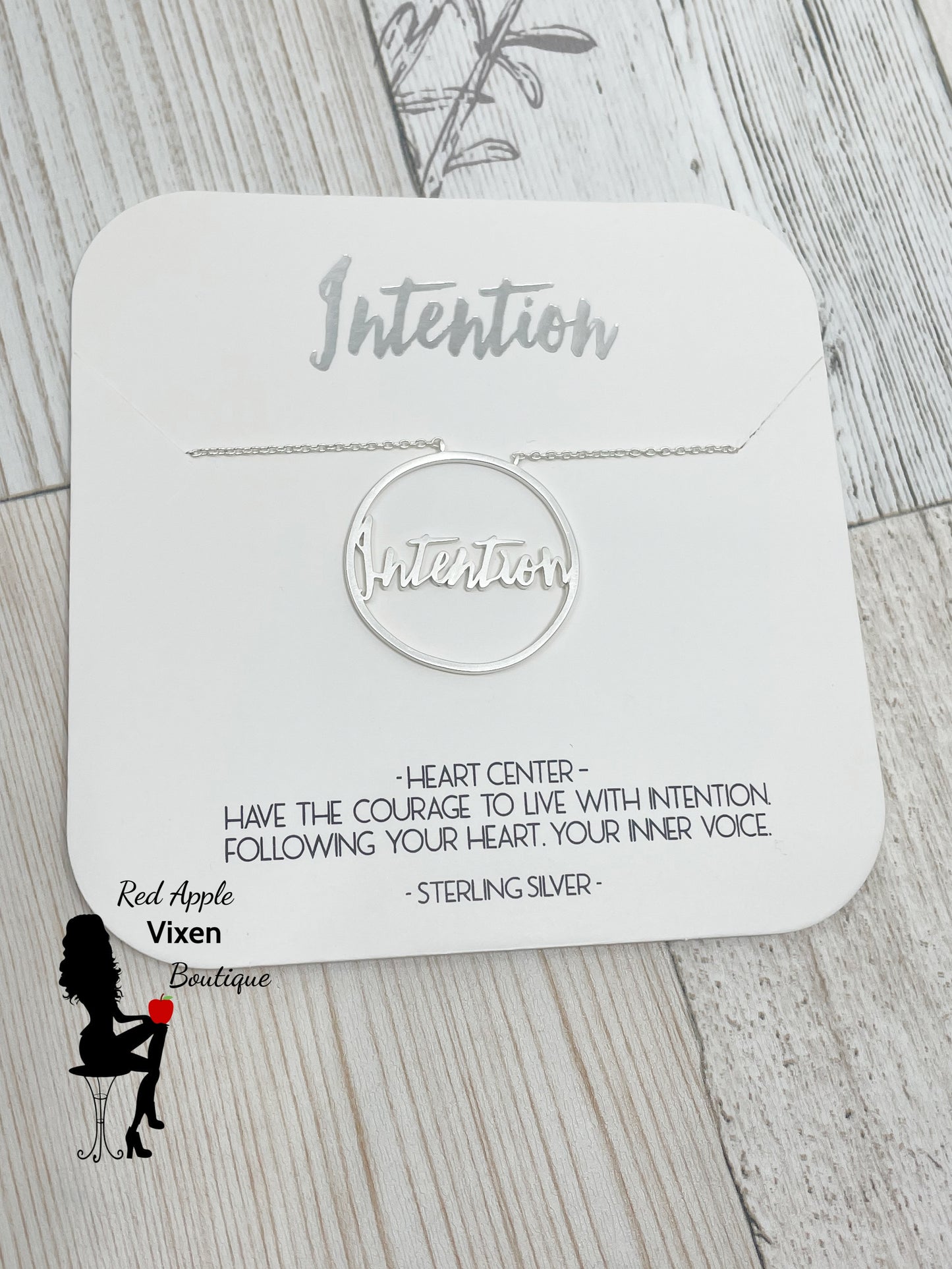 Intention Heart Center Necklace - Red Apple Vixen Boutique