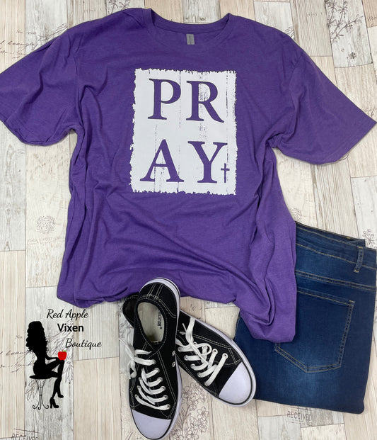 Pray Graphic Tee - Red Apple Vixen Boutique