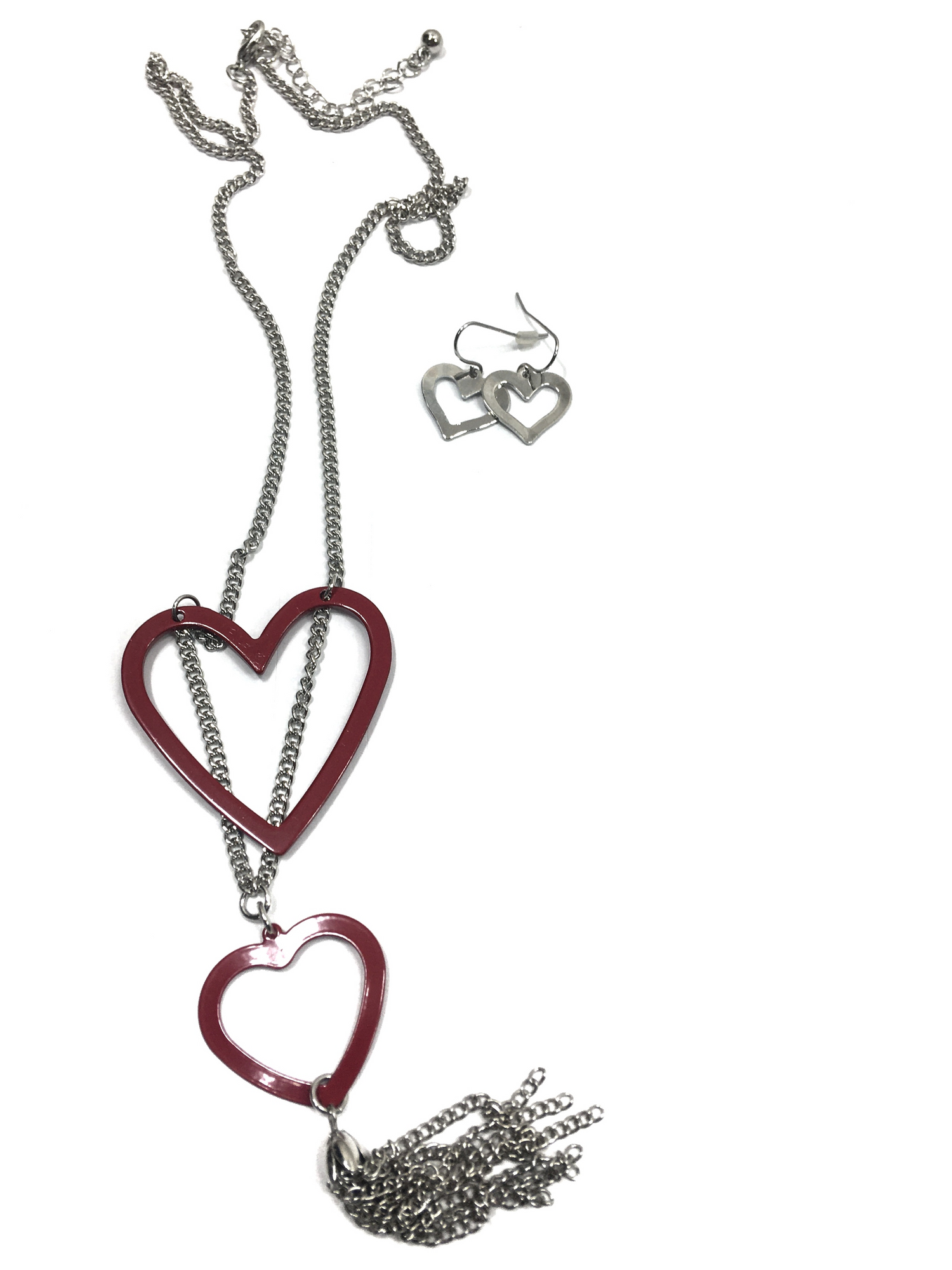 Double Heart Pendant Necklace - Sassy Chick Clothing