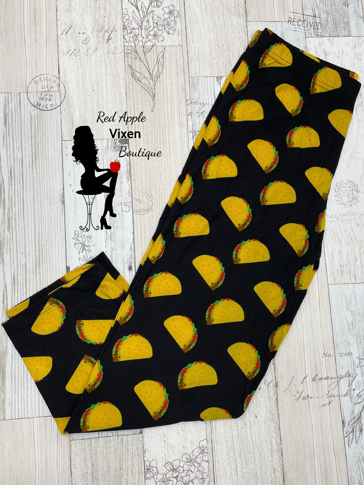 Taco Print Leggings - Sassy Chick Clothing