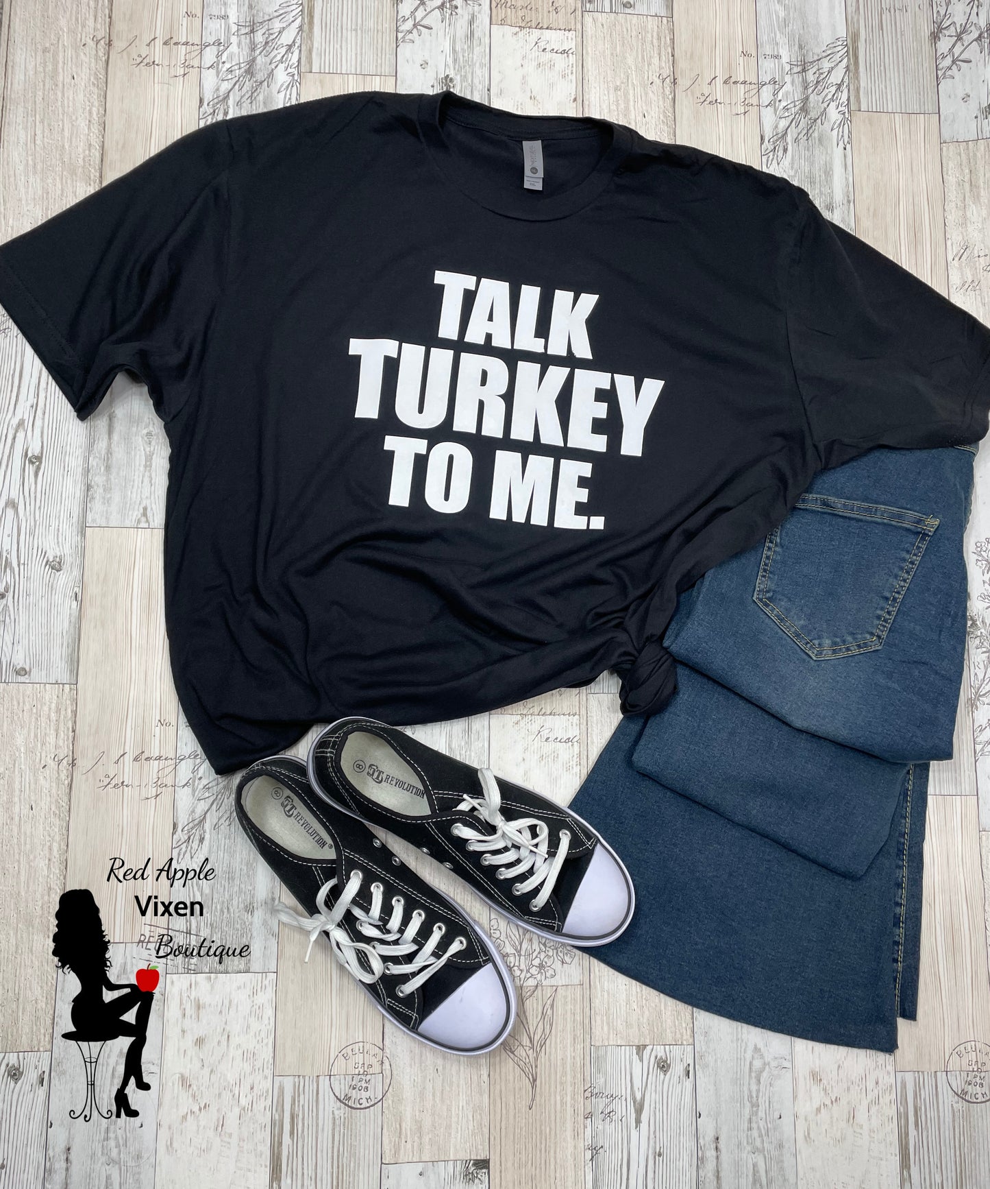 Talk Turkey To Me Graphic Tee - Red Apple Vixen Boutique