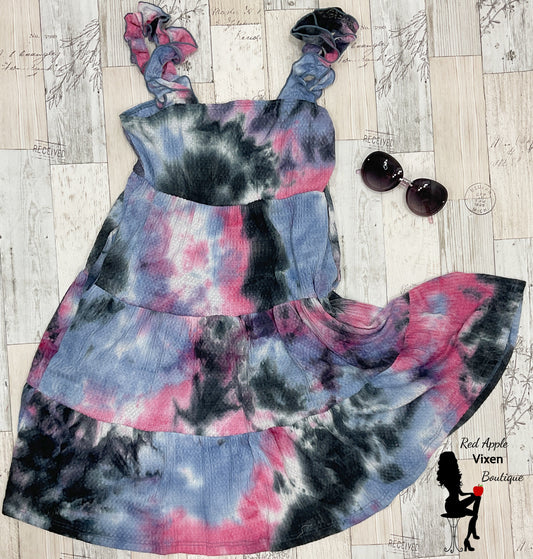 Tiered Tie Dye Dress - Sassy Chick Clothing
