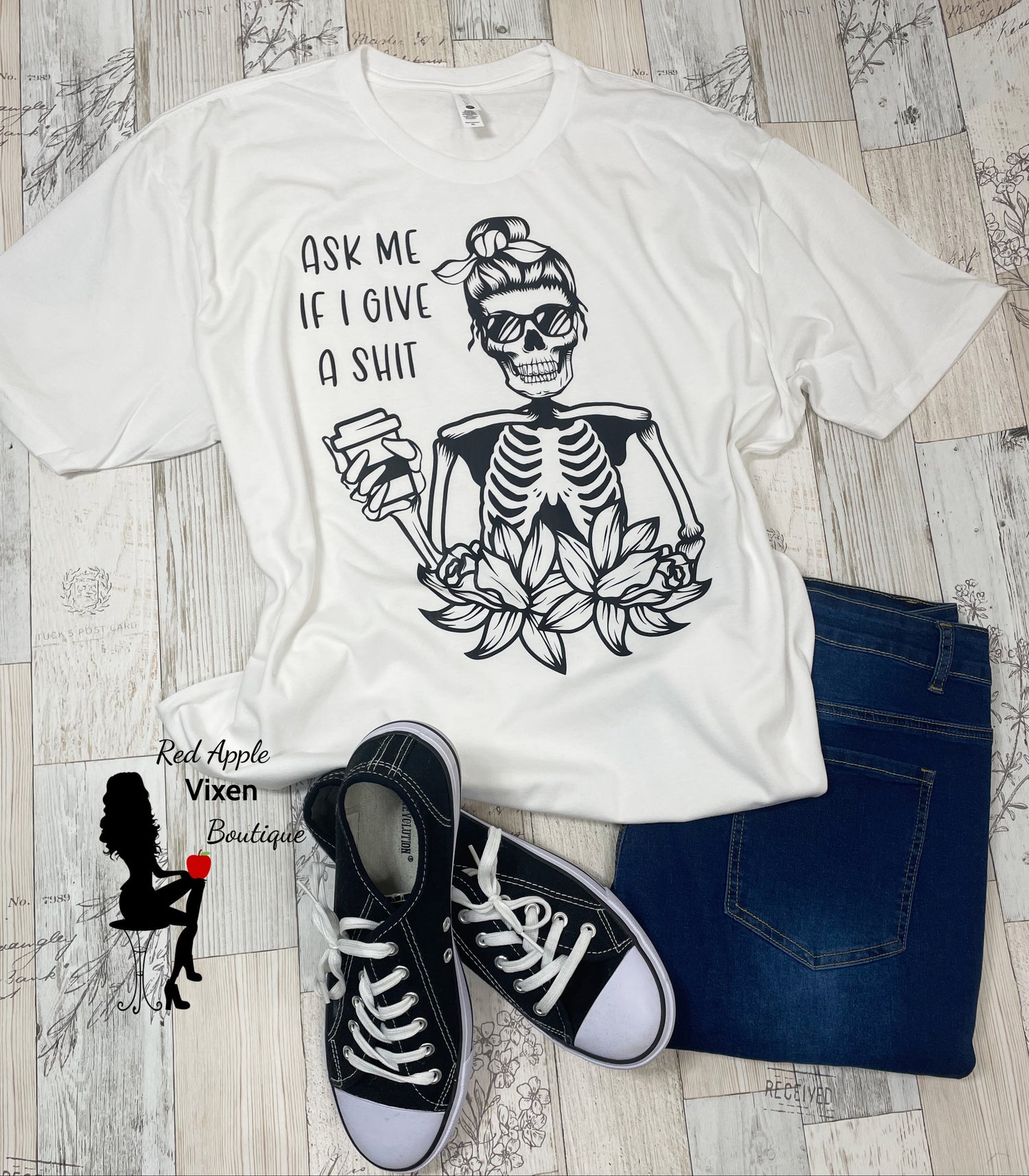 Ask Me Graphic Tee - Red Apple Vixen Boutique