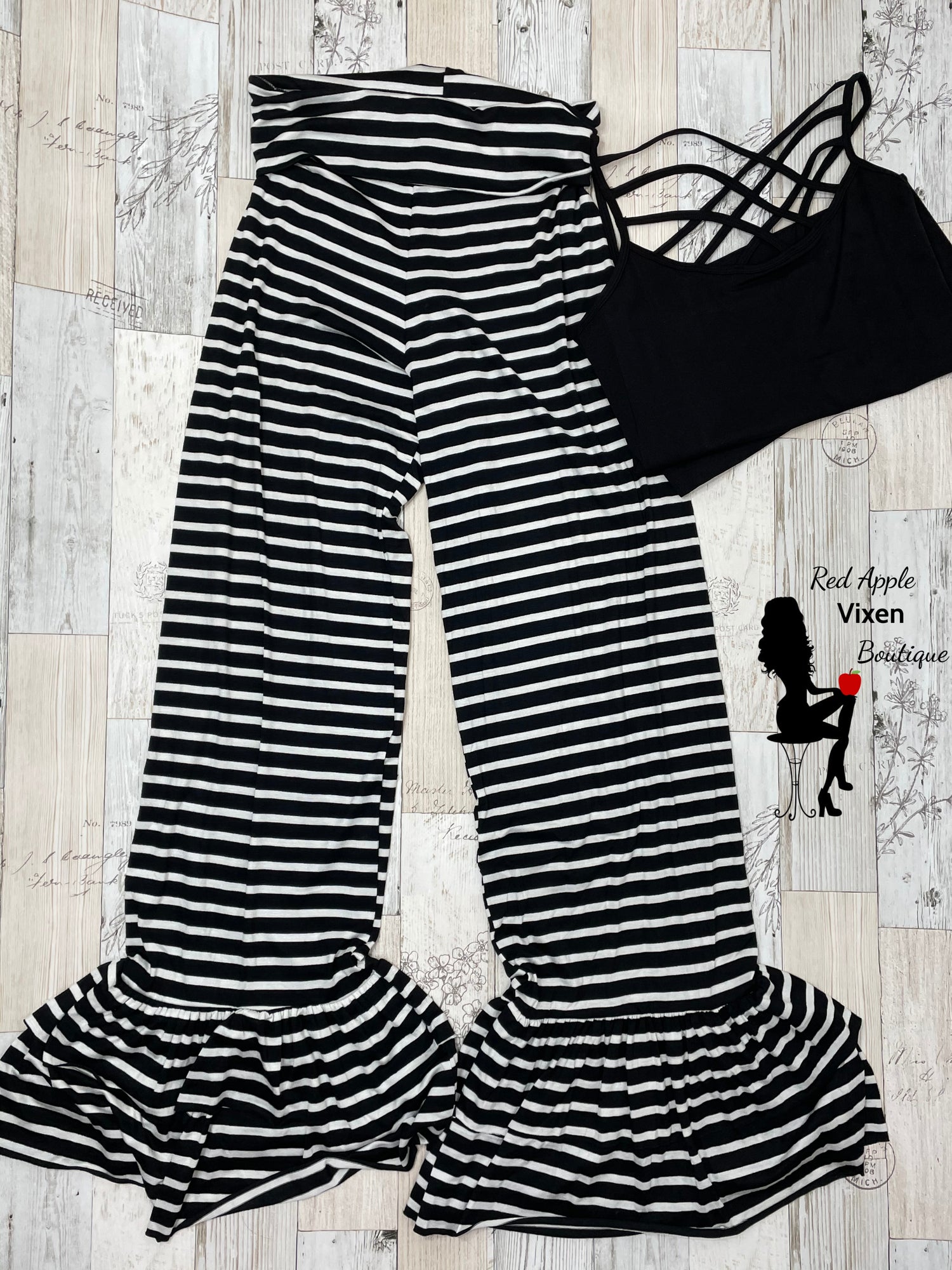 Black & White Striped Pants