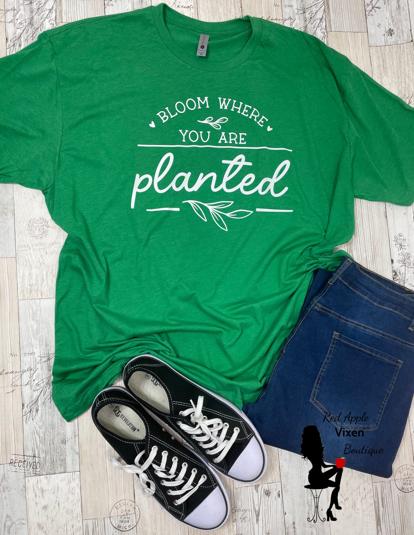 Bloom Where You Are Planted Graphic Tee - Red Apple Vixen Boutique