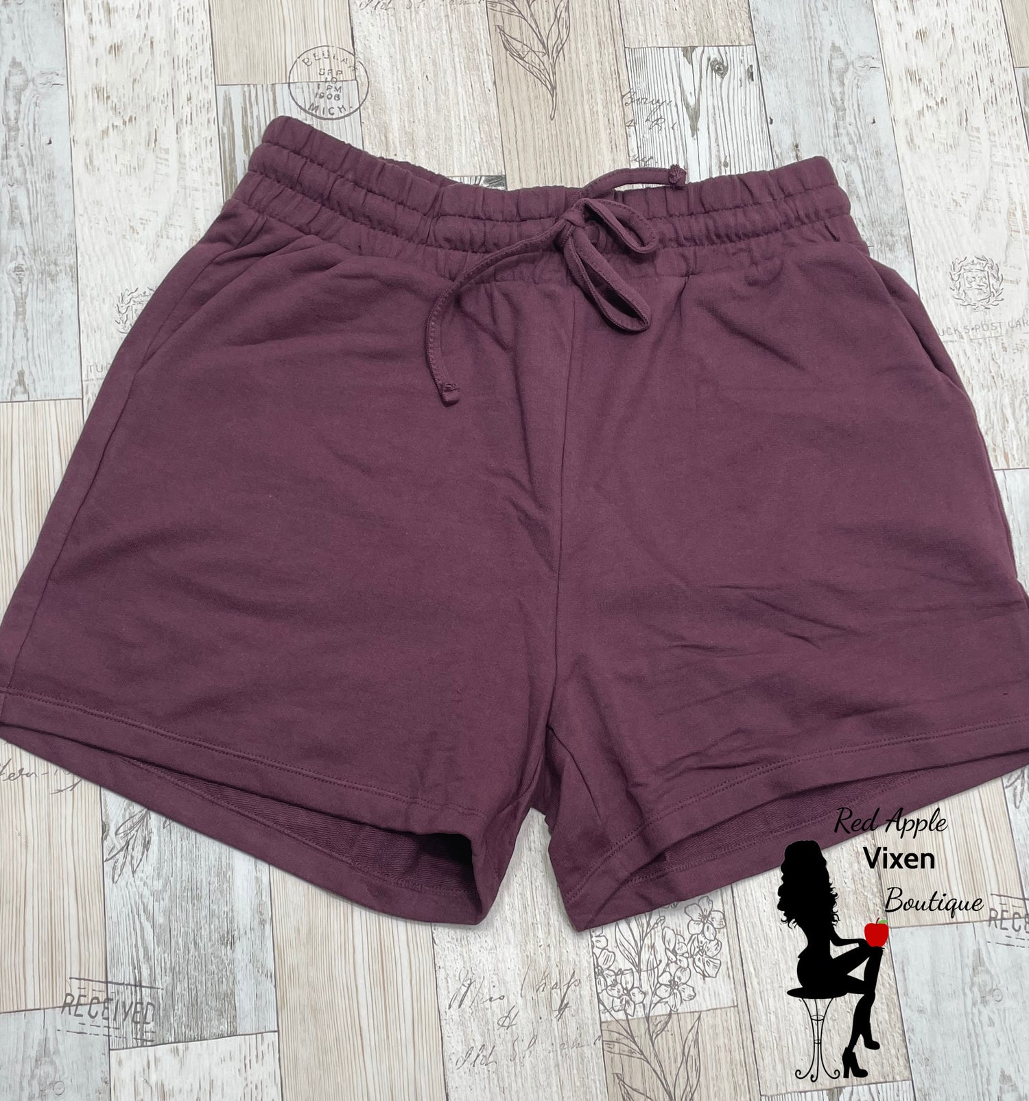 Eggplant French Terry Shorts - Sassy Chick Clothing