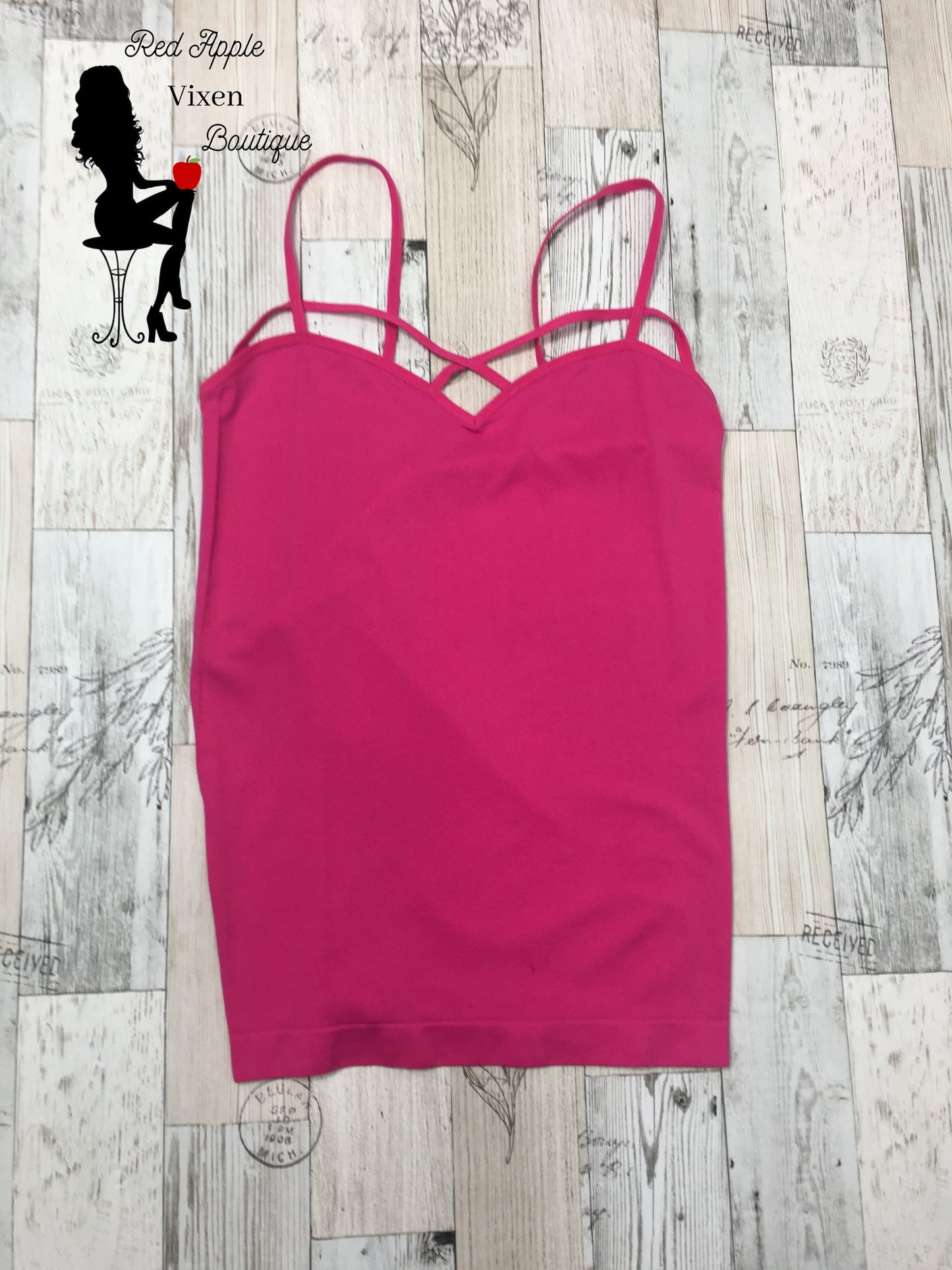Seamless Front Caging Tank - Red Apple Vixen Boutique