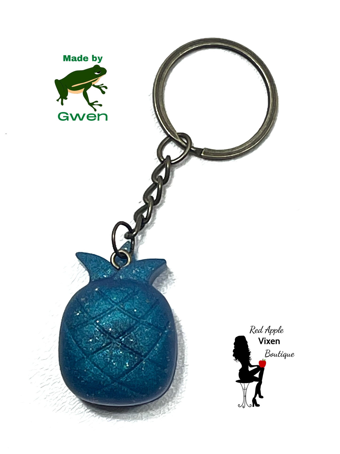 Resin Pineapple Keychain - Red Apple Vixen Boutique