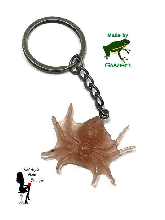 Resin Spider Key Chain - Red Apple Vixen Boutique