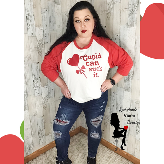 Cupid Can Graphic Tee - Red Apple Vixen Boutique