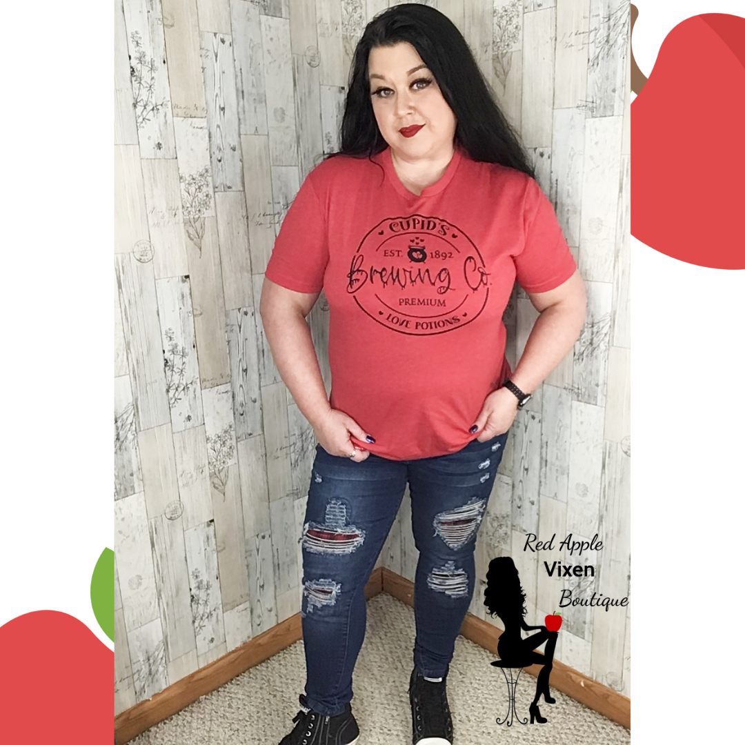 Cupid's Brewing Company Graphic Tee - Red Apple Vixen Boutique