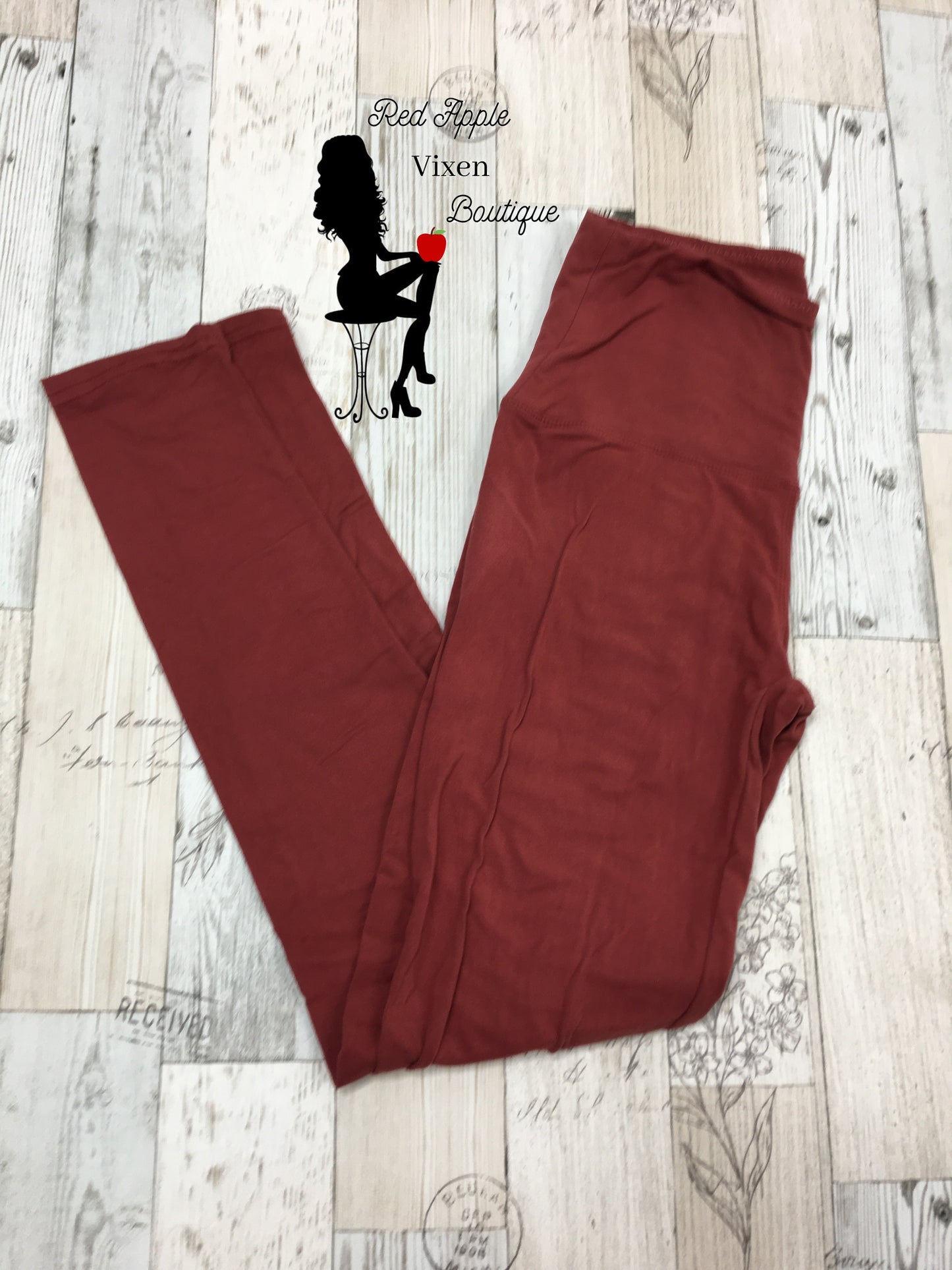 Solid Color One Size Leggings - Red Apple Vixen Boutique