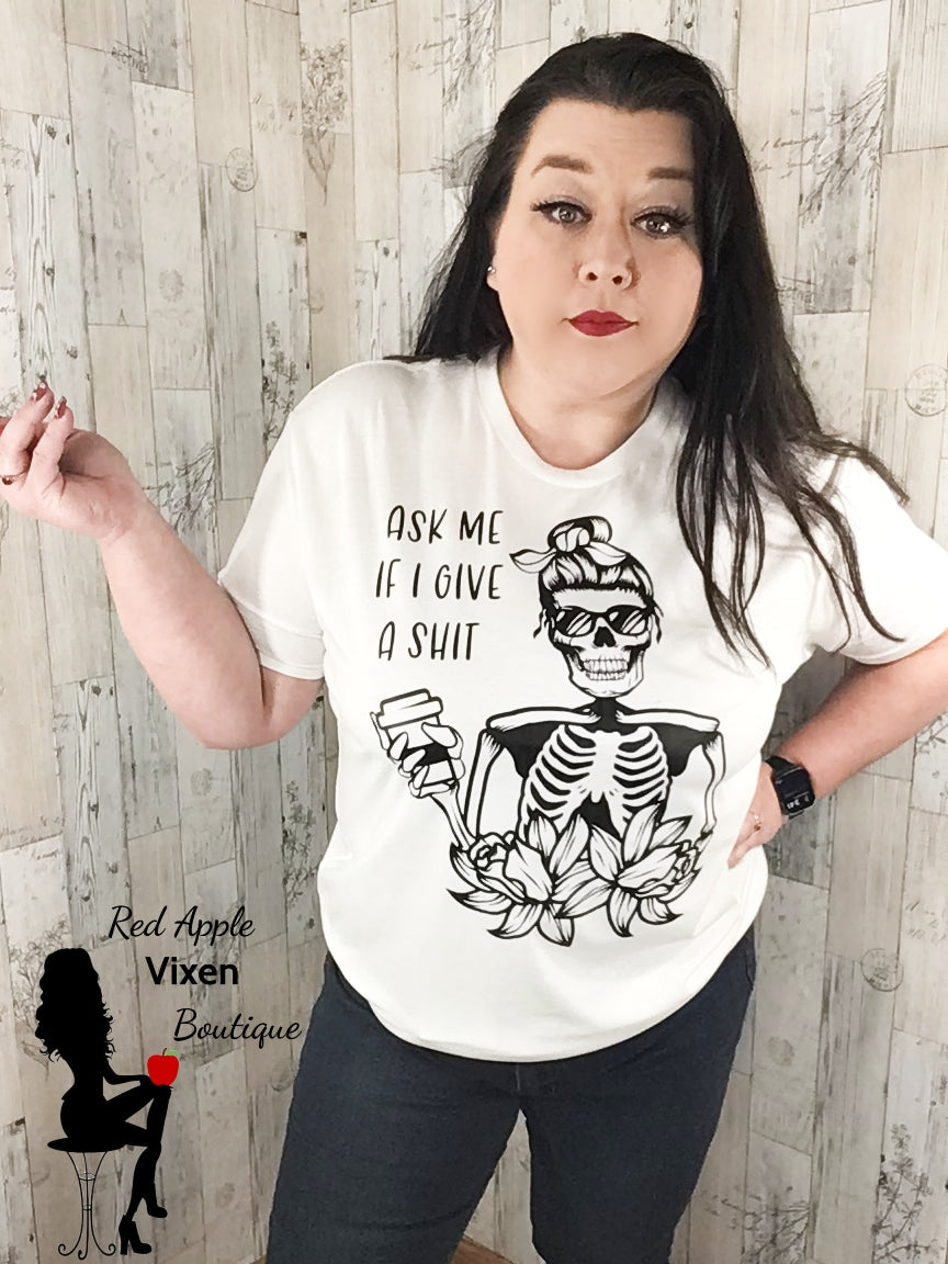 Ask Me Graphic Tee - Red Apple Vixen Boutique