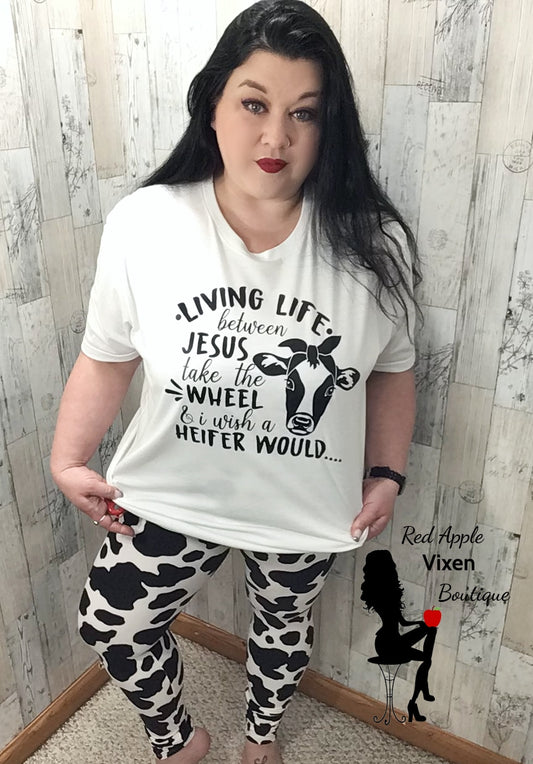 Cow Print Leggings - Sassy Chick Clothing