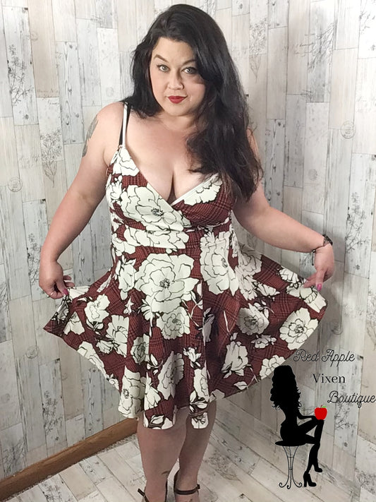 Floral Print Bullet Spaghetti Strap Dress - Sassy Chick Clothing