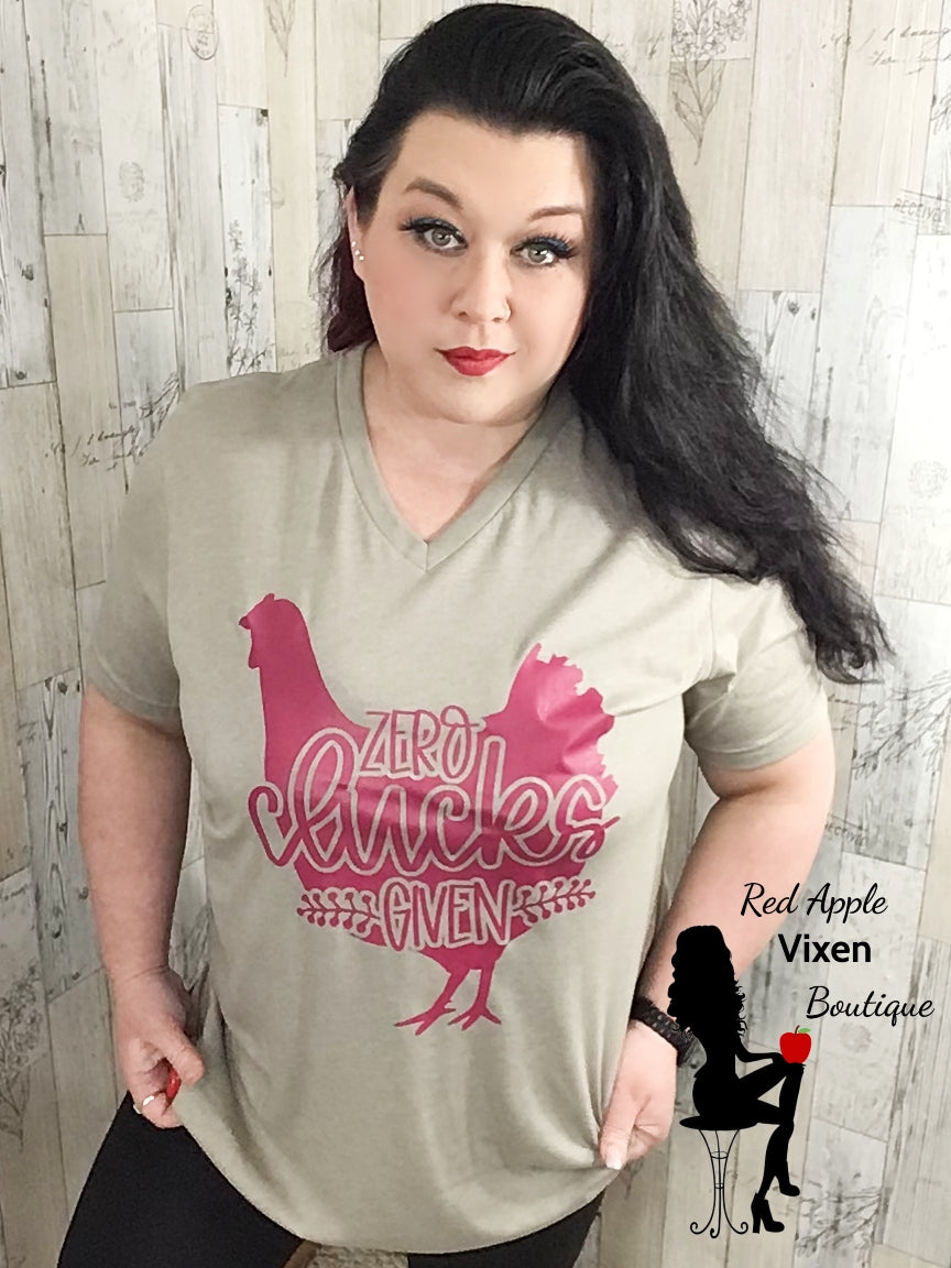 Zero Clucks Given Graphic Tee - Sassy Chick Clothing