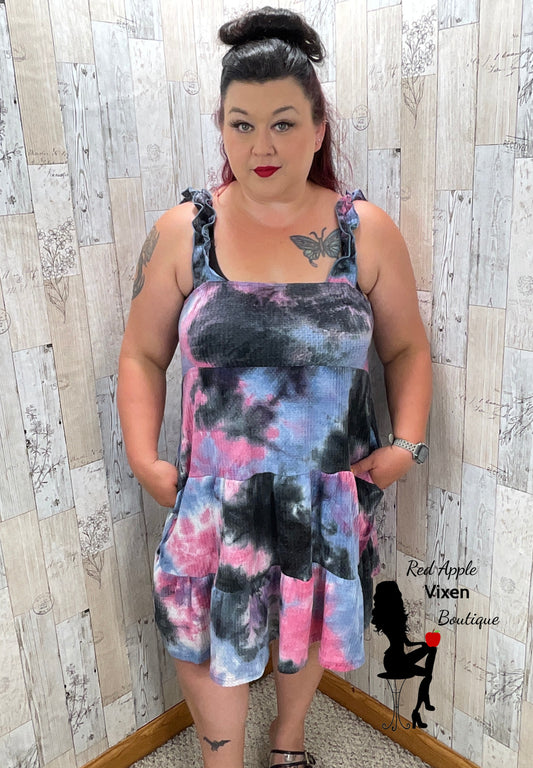 Tiered Tie Dye Dress - Sassy Chick Clothing