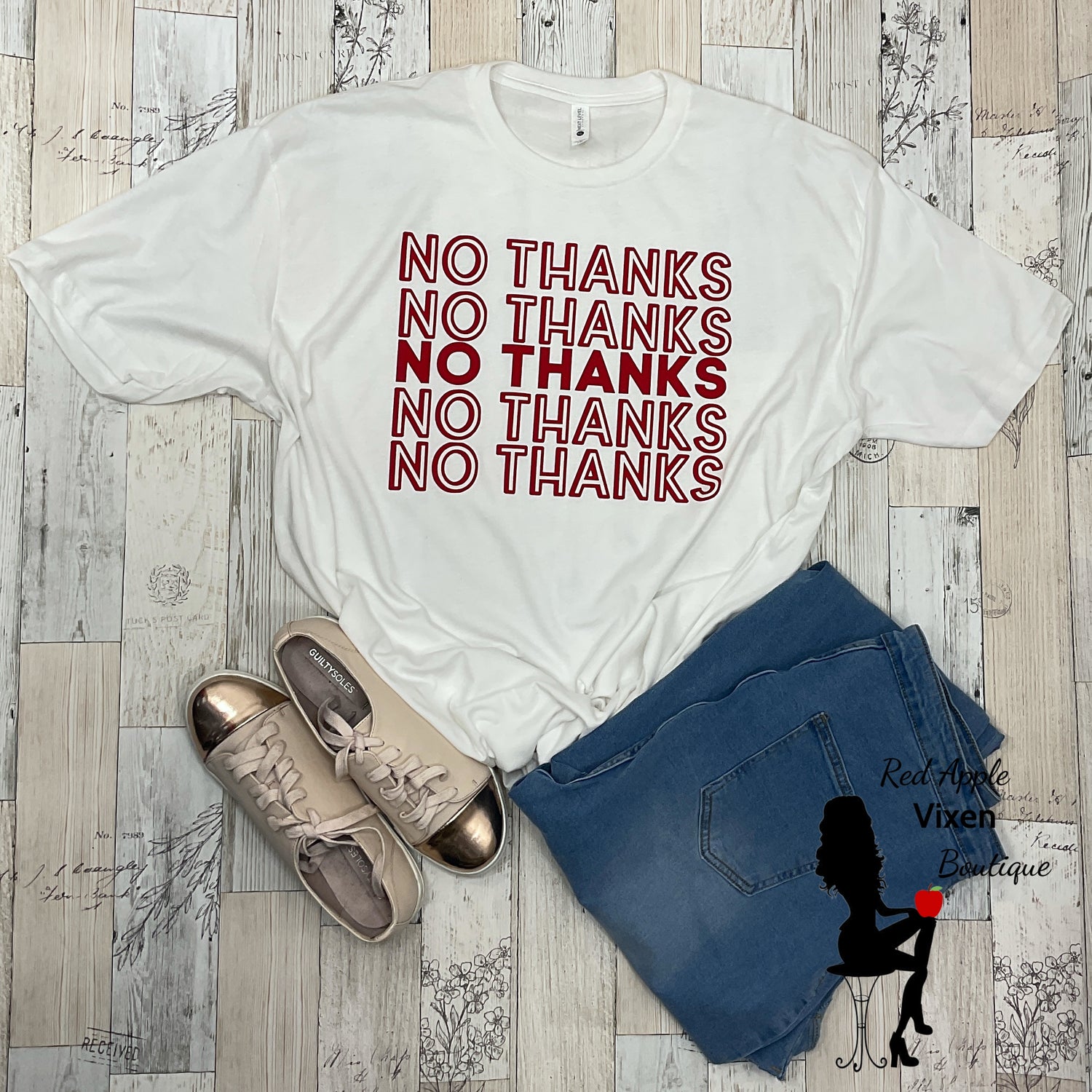 No Thanks Graphic Tee - Sassy Chick Clothing