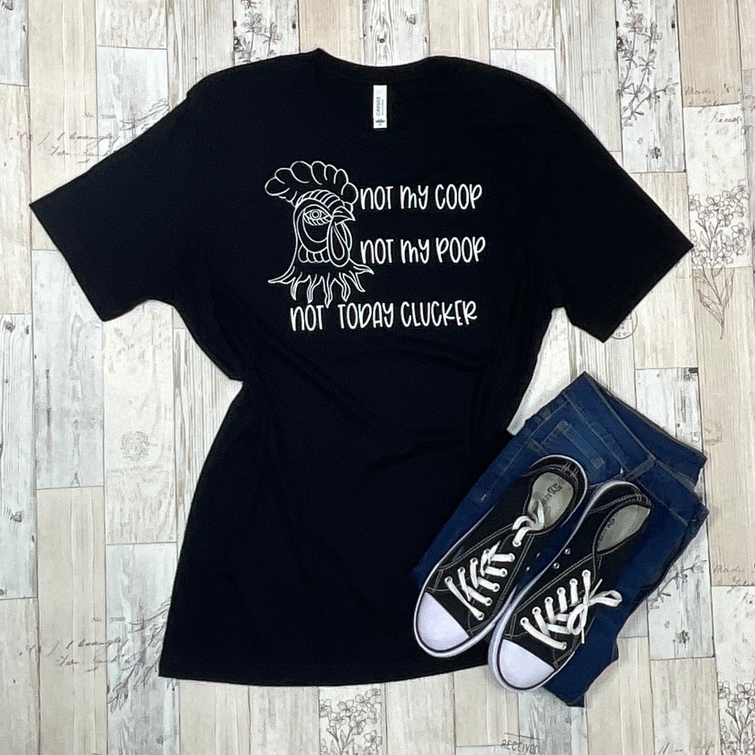 Not My Coop, Not My Poop Chicken Graphic Tee - Sassy Chick Clothing