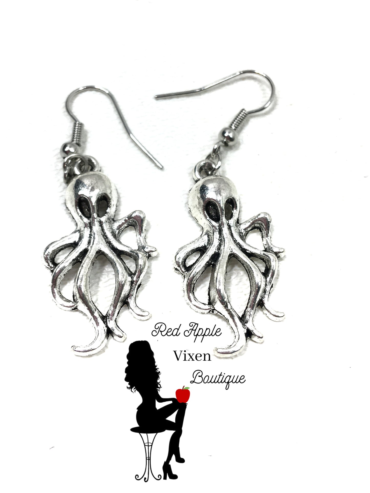 Octopus Earrings - Red Apple Vixen Boutique
