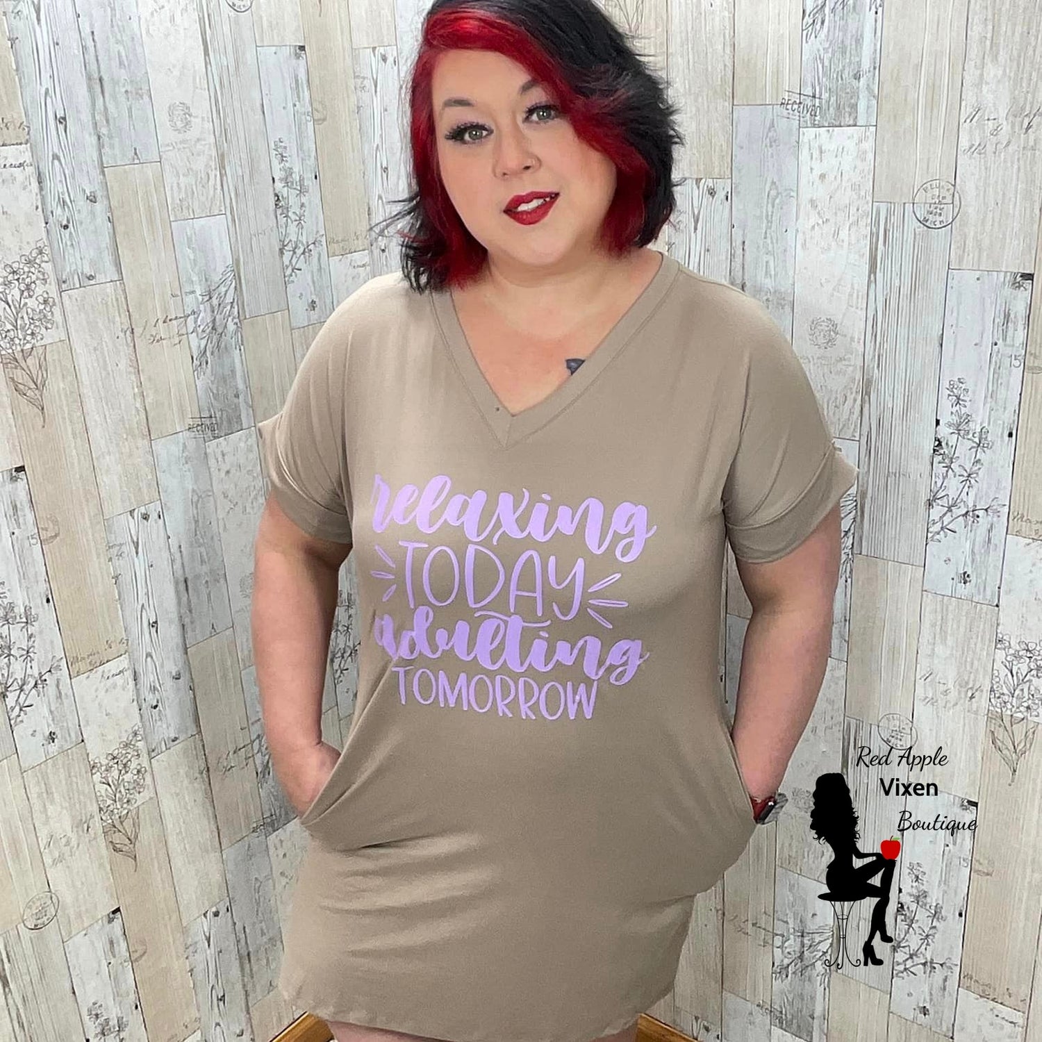 Relaxing Today, Adulting Tomorrow Night Gown - Sassy Chick Clothing