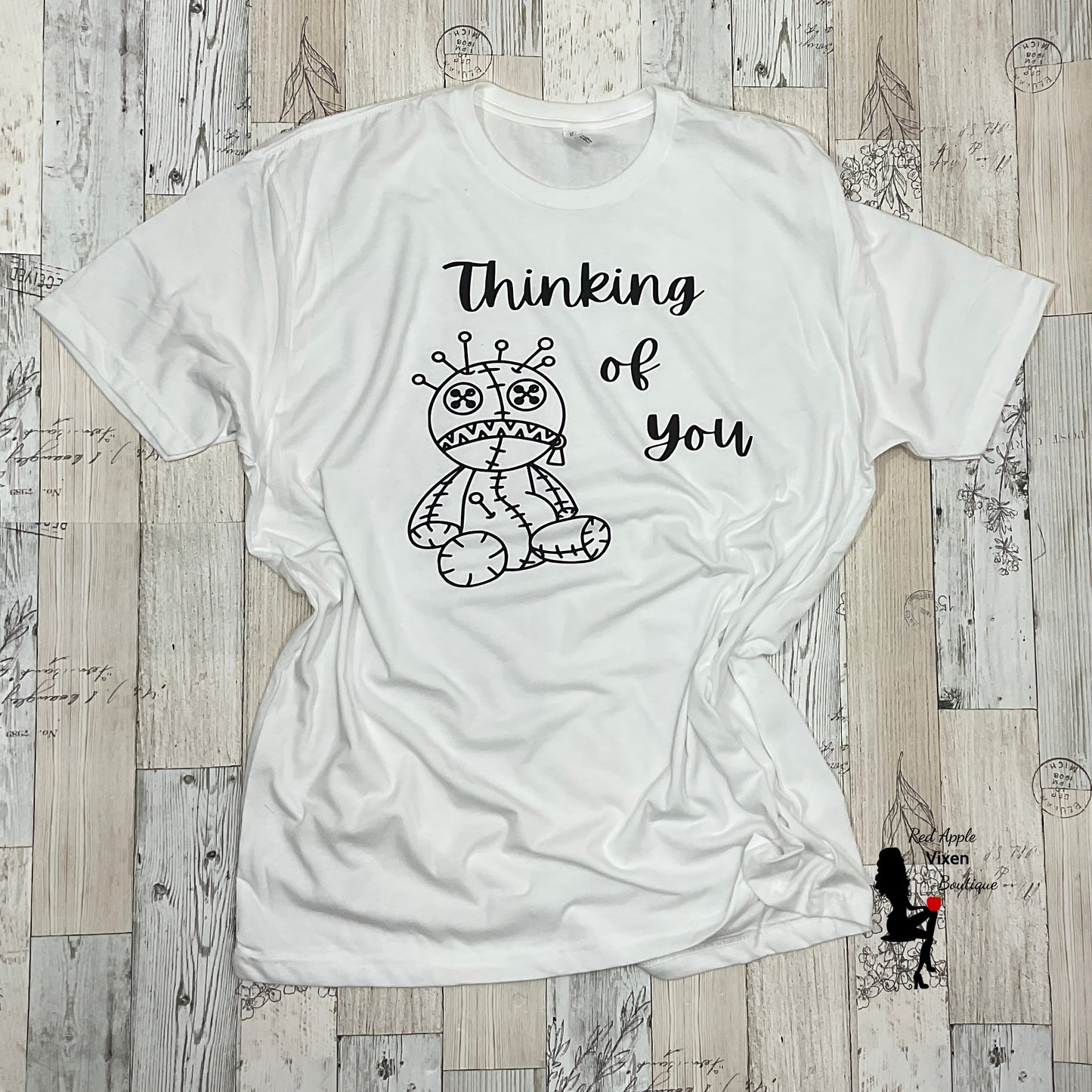 Thinking of You Voodoo Doll Graphic Tee - Sassy Chick Clothing