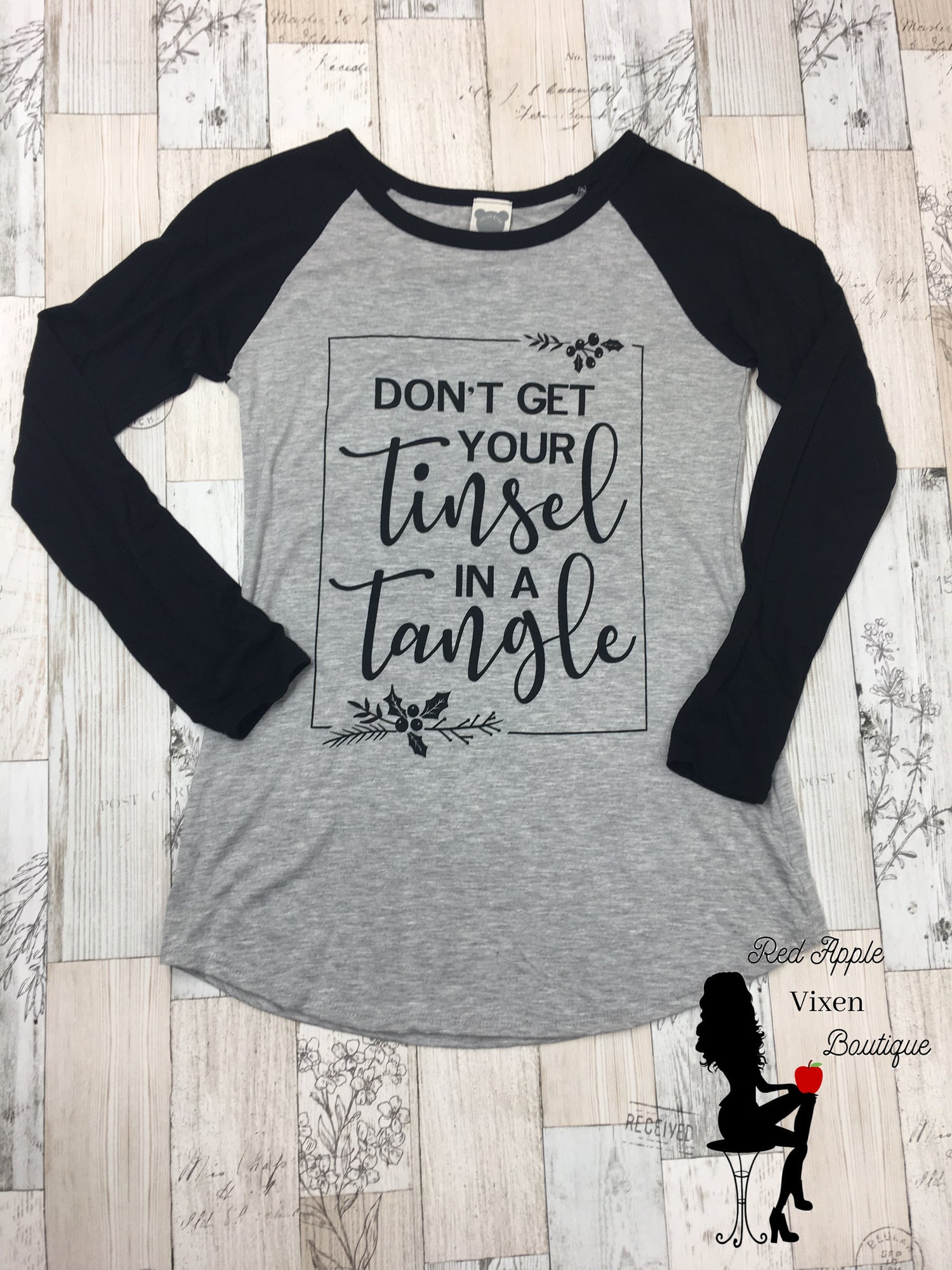 Tinsel in a Tangle Tunic - Red Apple Vixen Boutique
