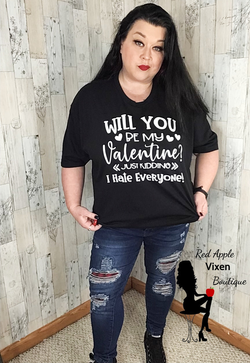 Will You Be My Valentine Graphic Tee - Sassy Chick Clothing