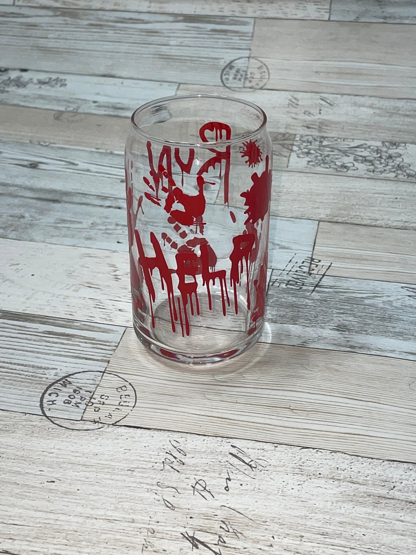 Horror Movie Beer Can Glass - Sassy Chick Clothing