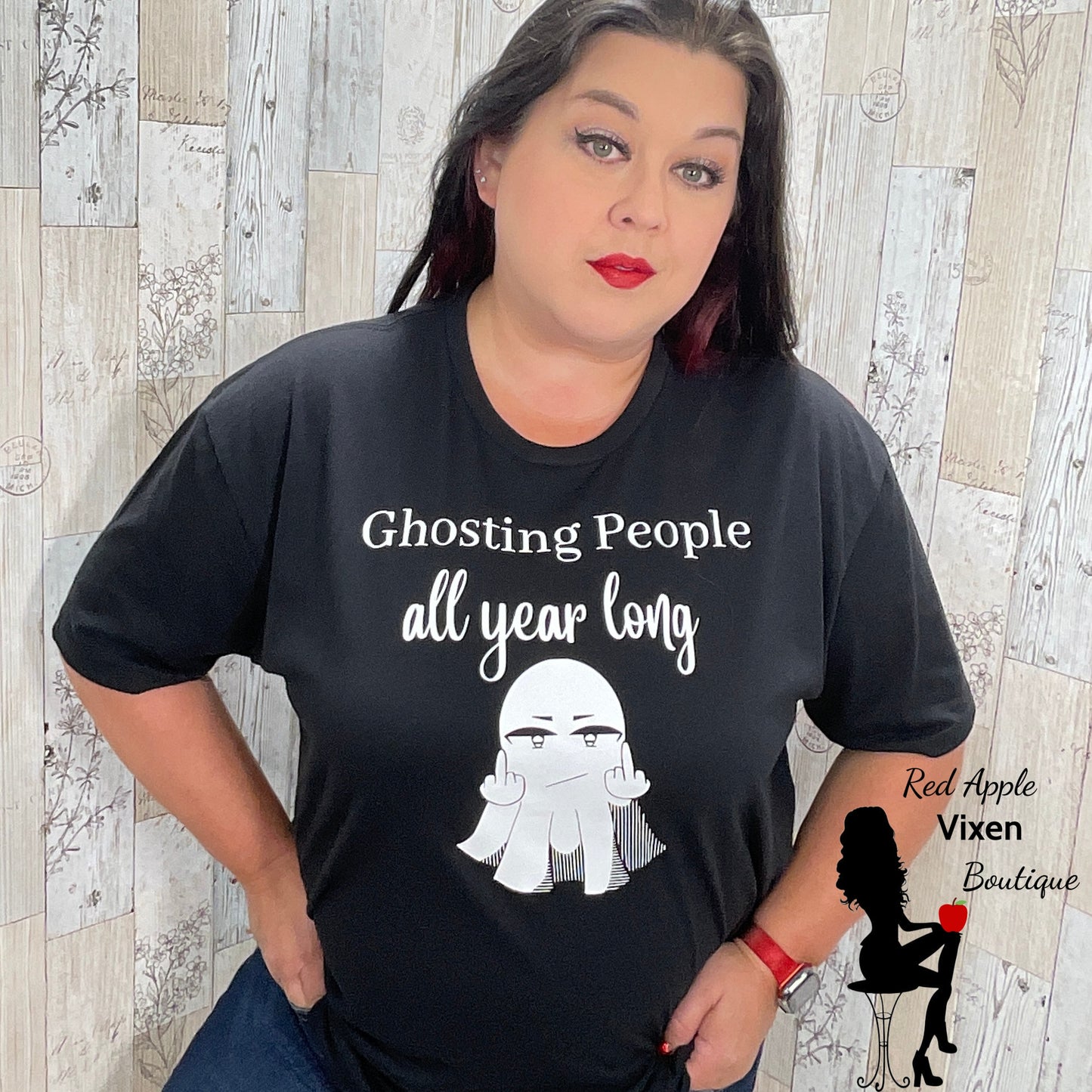 Ghosting People All Year Long Graphic Tee - Sassy Chick Clothing
