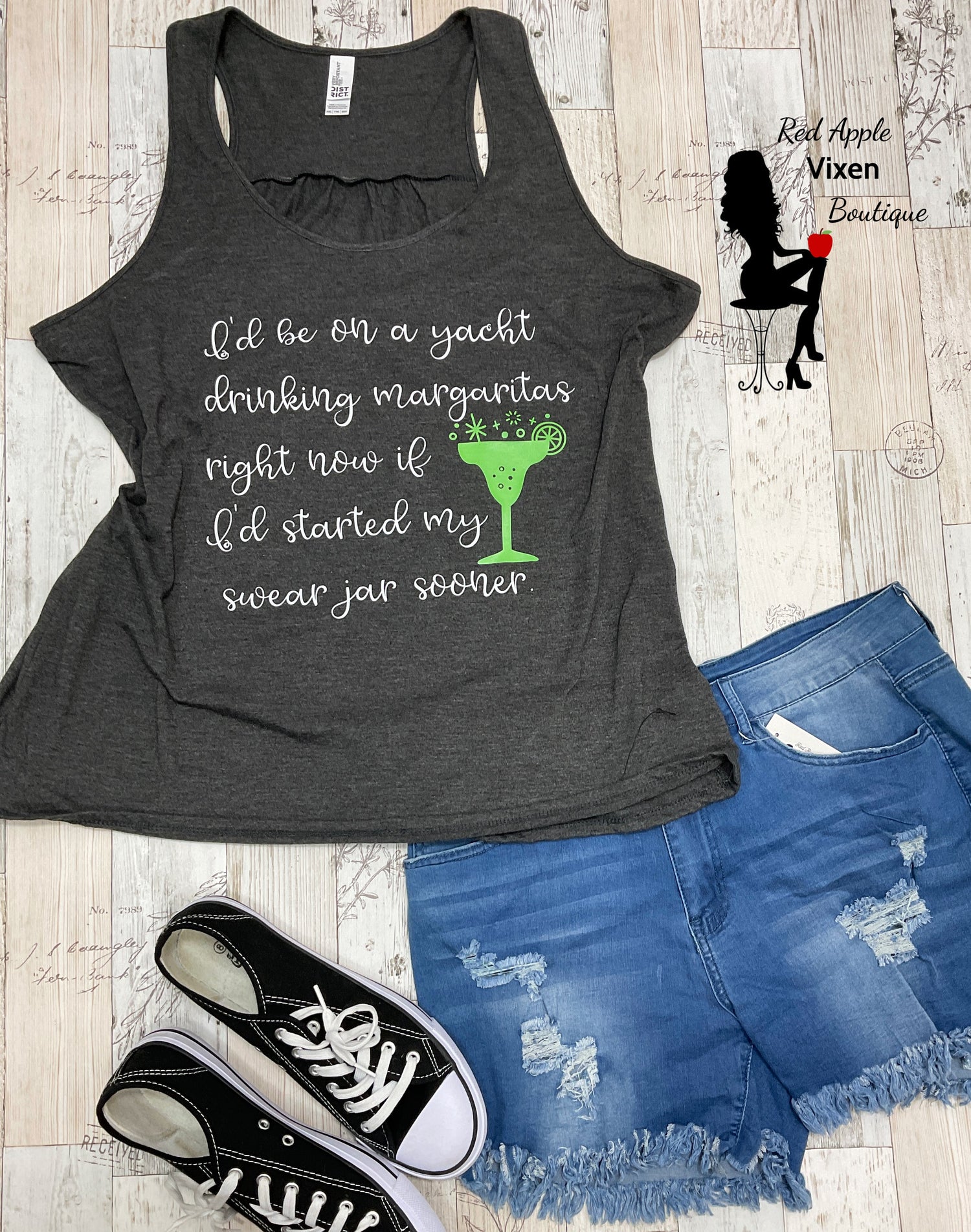 On a Yacht Graphic Tank - Sassy Chick Clothing