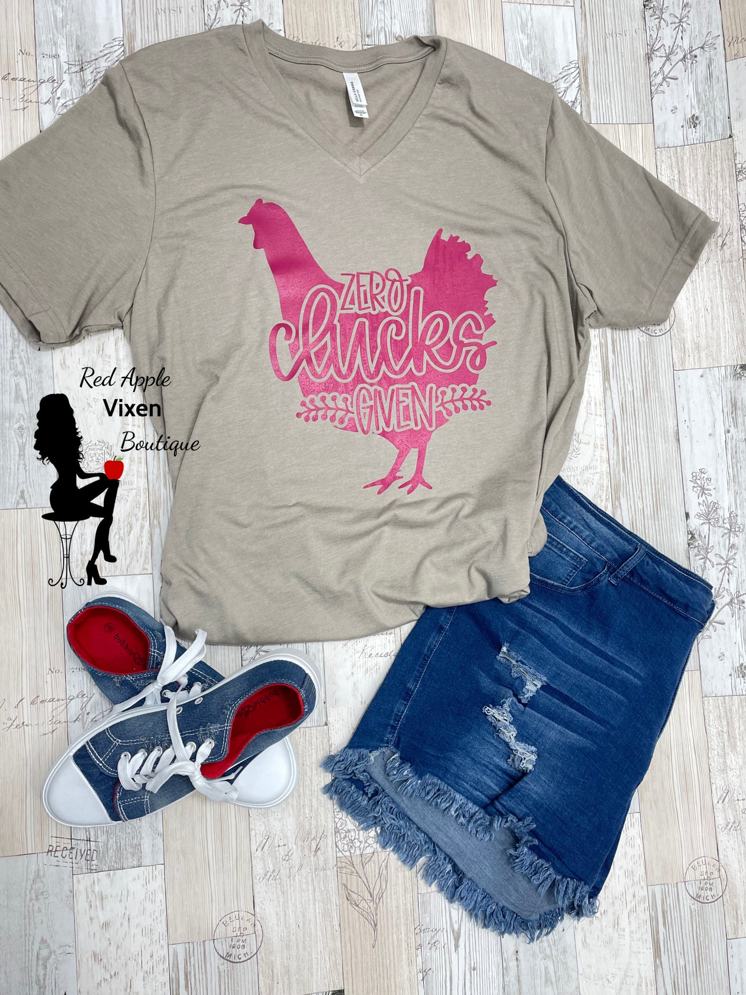 Zero Clucks Given Graphic Tee - Sassy Chick Clothing